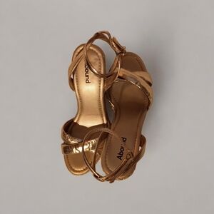 Abound Metallic Gold Strappy Heels